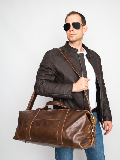 Кожаная дорожная сумка Avellino Premium brown (арт. 
4039-63)