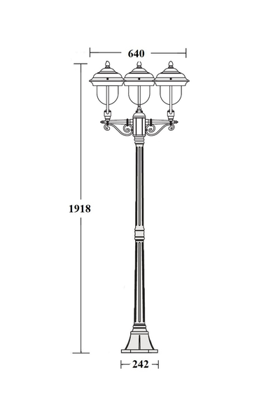 Садово-парковый светильник серии  Madrid BL -3