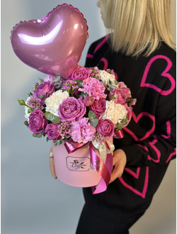 WOW-сет ПИОНОВАЯ  НЕЖНОСТЬ  с шариком