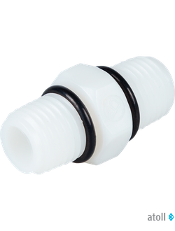 Межколбовый соединитель atoll Z-PN-4-R 1/4рн x 1/4рн (HN0404 с уплотнениями)