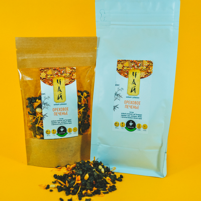 Зеленый чай с добавками "Ореховое печенье" 100г