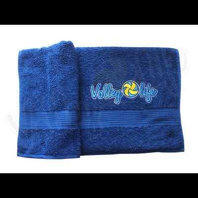 Полотенце большое синее