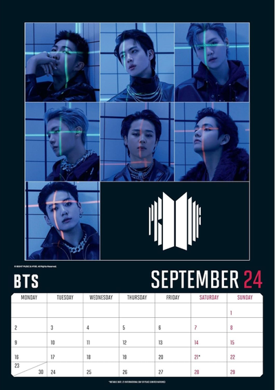 BTS Official Календарь 2024, перекидные календари 2024, BTS Calendar 2024, Intpressshop