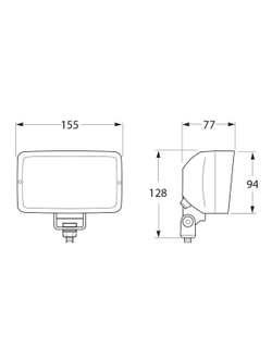 Прожектор палубный галогеновый Hella Marine Halogen 7118 1GA 007 118-001 12 В 55 Вт