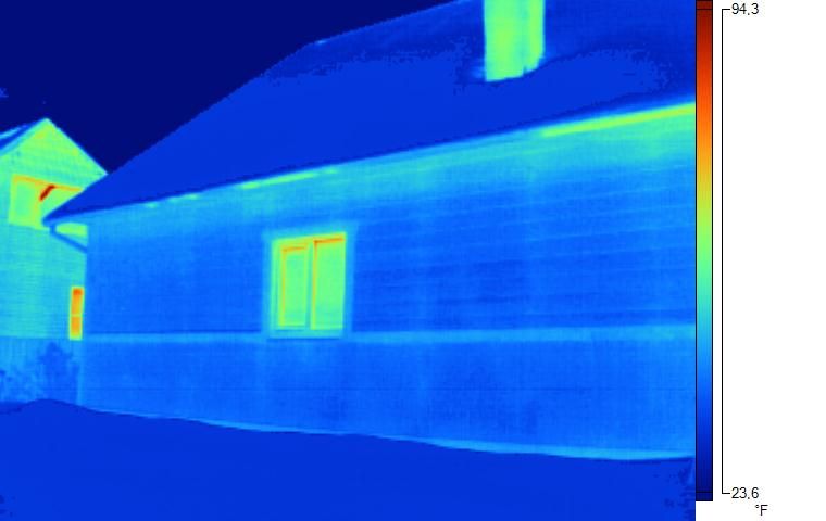 Проведение тепловизионного обследования загородного жилого дома