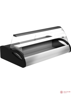 Витрина холодильная Carboma A87 SV 1,0-1 (ВХСн-1,0 Арго) 0013-0430 черная / нерж. сталь