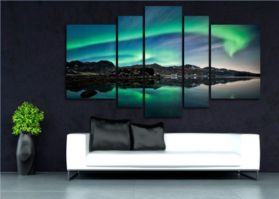 Модульная картина "Северное сияние"