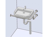 Поручень для раковины угловой с 3-мя креплениями в стену