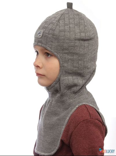 Шапка-шлем "Саша" 20201-02, цвет серый, р. 54-56