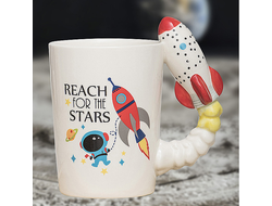 Кружка Ракета "Дотянуться до звезд", 340мл