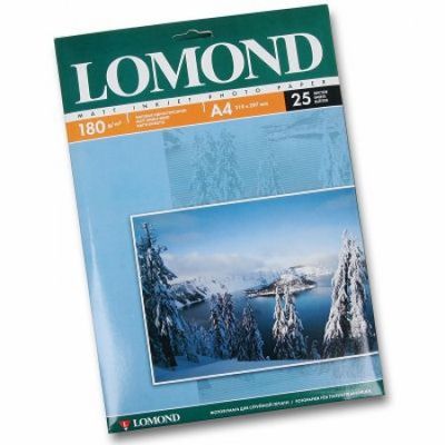 820054 LOMOND матовая односторонняя 180г А4 25 листов