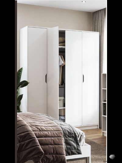 Руна ШК-04 Шкаф 4-х створчатый Белый/Белый