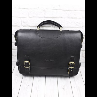 Кожаный портфель Realdo black (арт. 2017-01)