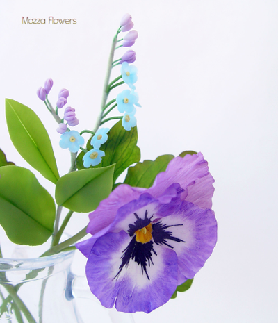 Букетик "Анютки-незабудки"