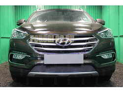 Защита радиатора Hyundai Santa Fe 2015-2018 black PREMIUM