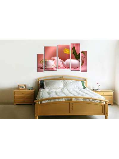 Модульная картина "Розовая легкость"