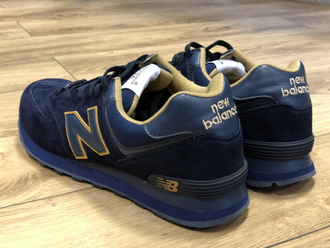 КРОССОВКИ NEW BALANCE 574 BLUE/GOLD