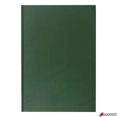 Книга учета 96 л., клетка, твердая, бумвинил, блок офсет, А4 (200×290 мм), BRAUBERG, зеленая. 130222