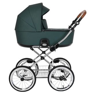 Коляска 2в1 Roan Bass Next Classic Green/Chrome D14 руч.Коричневый