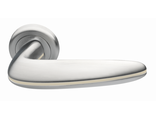 Дверные ручки Morelli Luxury "SUNRISE" CSA/BIANCO Цвет - Матовый хром/с белой вставкой