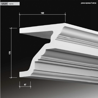 Карниз 4.32.201 сборный - 174*192*2000мм