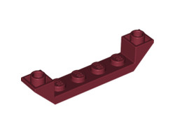 Slope, Inverted 45 6 x 1 Double with 1 x 4 Cutout, Dark Red (52501 / 4618657)