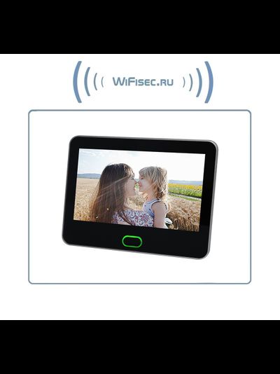 Автономный беспроводной надверный комплект (монитор 7" + панель вызова) с шлюзом LAN с DVR + модуль управления электронным замком, HD (Acebell)