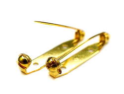 ОСНОВА ДЛЯ БРОШИ "БУЛАВКА" С РОТОРНЫМ ЗАМКОМ Япония  - 35мм - ЗОЛОТО