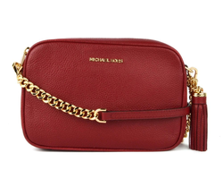Женский клатч Michael Kors (МАЙКЛ КОРС) Ginny Medium Leather Crossbody красный