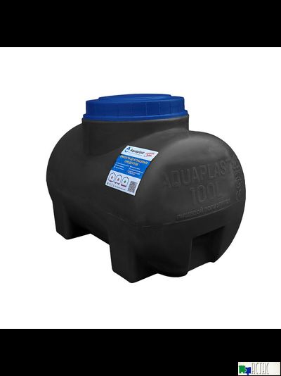 Емкость 100 литров горизонтальная  черная