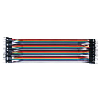 Купить Соединительные провода dupont 2.54 мм Папа-Папа 20 см 40 шт | Интернет Магазин Arduino