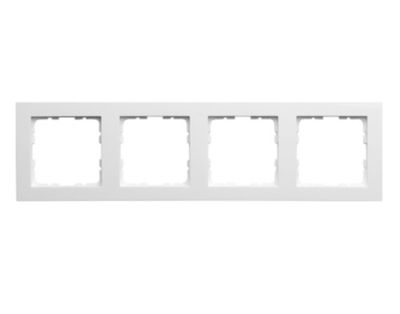 1L1004WM Рамка четверная белый матовый