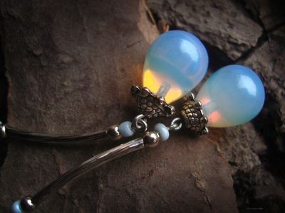 Серьги бохо "Капли лунного дождя"