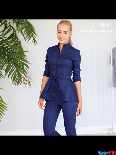 БЛУЗА DOCLIKE DL423 синяя