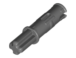 Technic, Axle  1L with Pin 2L with Friction Ridges, Dark Bluish Gray (11214 / 6015356)