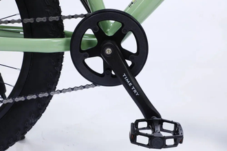 Детский велосипед Timetry TT110 7ск 20х3 черный зеленый, рама 9"