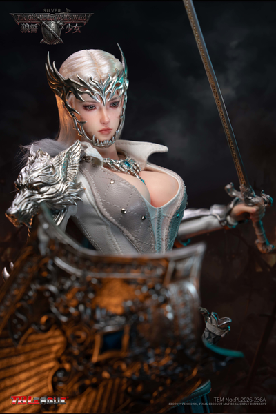 ПРЕДЗАКАЗ - Белая воительница Алина - Коллекционная фигурка 1/6 The Girl Under Wolf's Ward Silver Alina (PL2026-236A) - TBLeague ?ЦЕНА: 28200 РУБ.?