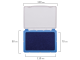 Штемпельная подушка BRAUBERG, 120х90 мм (рабочая поверхность 110х70 мм), синяя краска, 236866