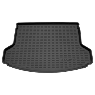 Коврик в багажник пластиковый (черный) для Kia Seltos (20-Н.В.)  (Борт 4см)