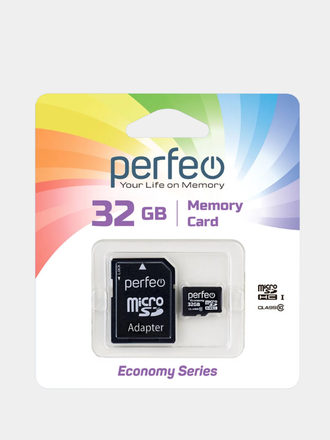 Карта памяти Perfeo microSD 32GB High-Capacity (Class 10) economy series