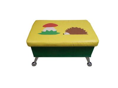 Пуфик на хромированных ножках