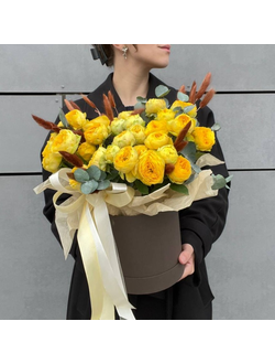 Букет в коробке "Уютный вечер"