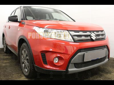 Защита радиатора Suzuki Vitara 2014-2018 (2 части) black