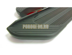 Пороги подножки "Luxe Black" 1450 мм для Chevrolet NIVA 2002-