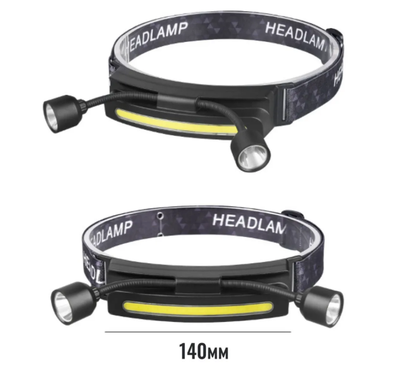 Фонарь налобный аккумуляторный (улитка)