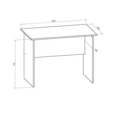 Стол офисный ОФ-111К Венге
