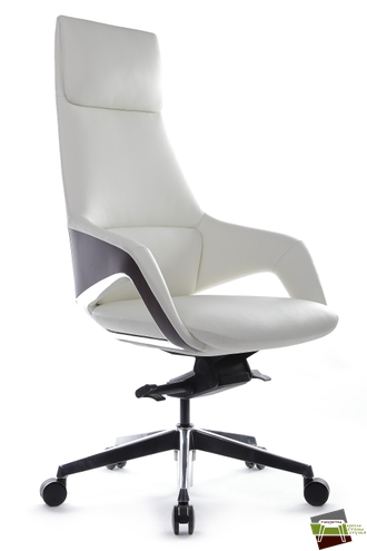 Кресло Aura FK005-A Белый (6207) натуральная кожа