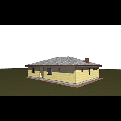 Одноэтажный дом с тремя спальнями 154.68 м² (S77)