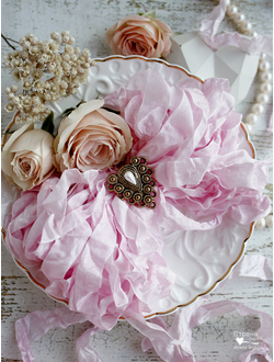 Шебби лента Розовый тюльпан в интернет магазине Страна лент