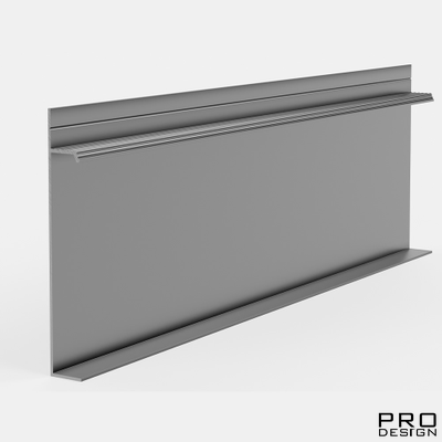 Плинтус скрытого монтажа PRO DESIGN Universal 235 не анодированный
